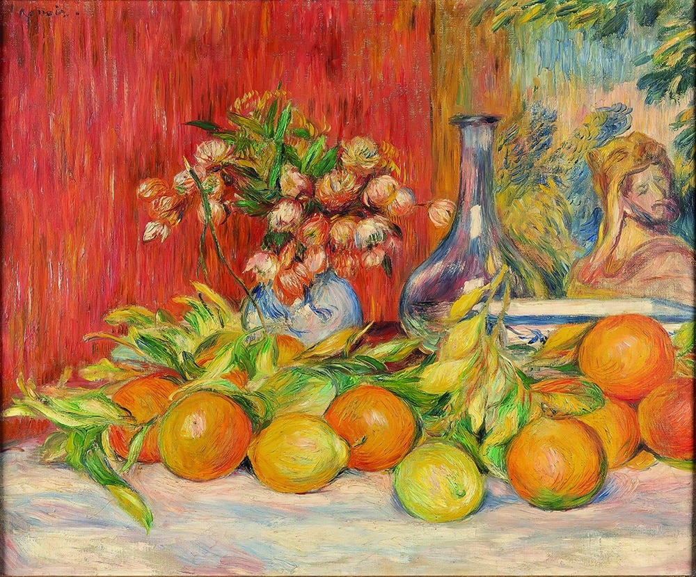 Pierre-Auguste Renoir, Nature morte, fleurs, oranges et citrons, 1888,